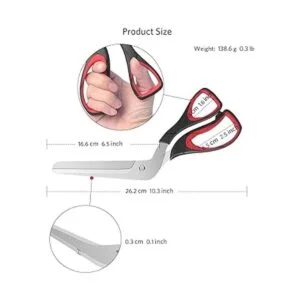 Asdirne Tijeras para pizza cortador de pizza con hoja_4