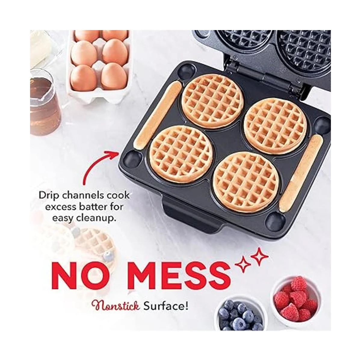 DASH Mini máquina de gofres múltiples cuatro mini_4