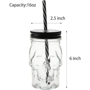 TOPZEA Paquete de 6 tazas Mason Tarros vaso de cristal de