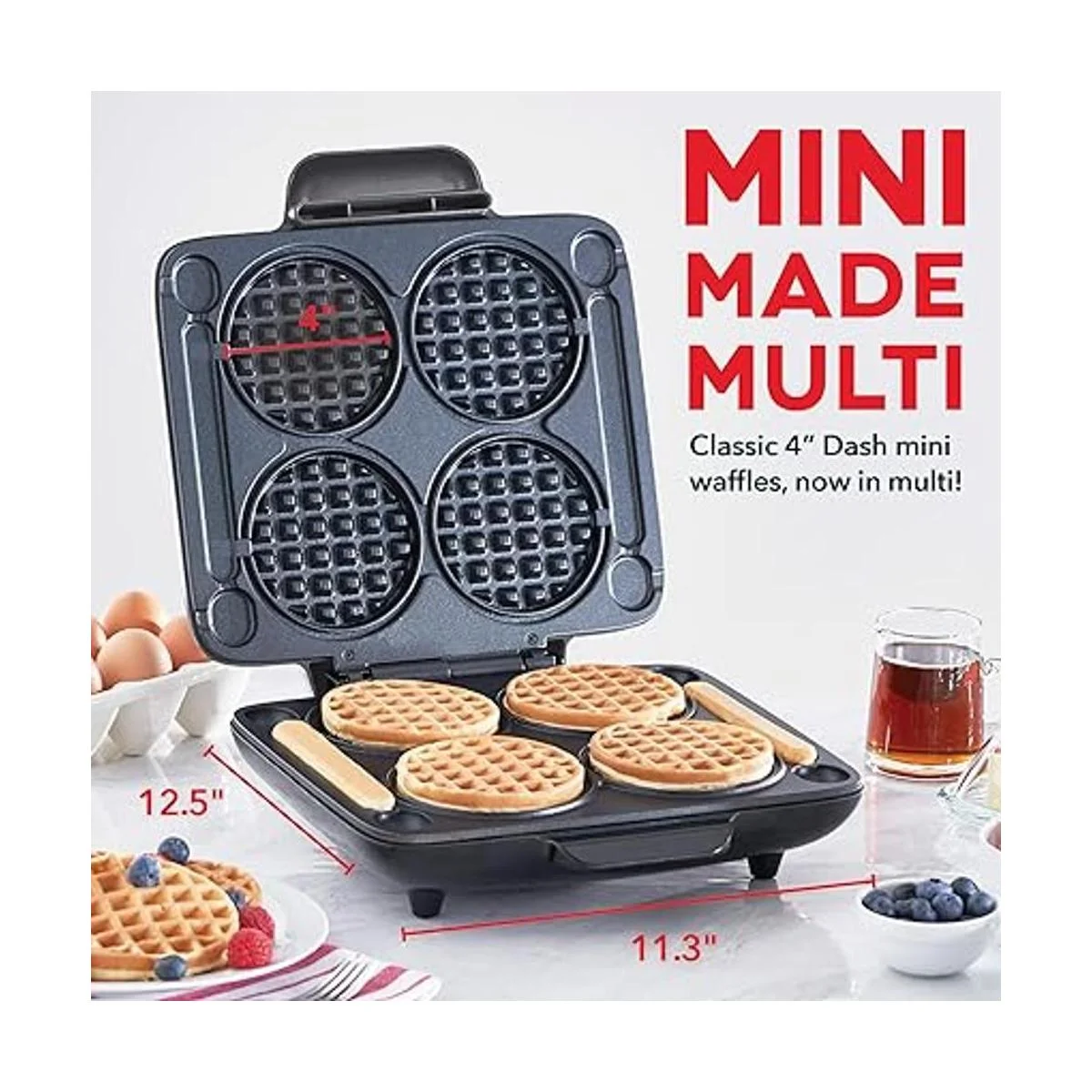 DASH Mini máquina de gofres múltiples cuatro mini_2