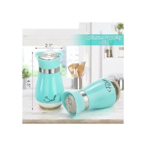 Tebery Juego de salero y pimentero 4 onzas color azul