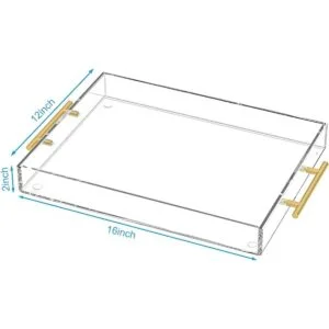 HIIMIEI Bandeja acrílica para servir de 12 x 16 pulgadas