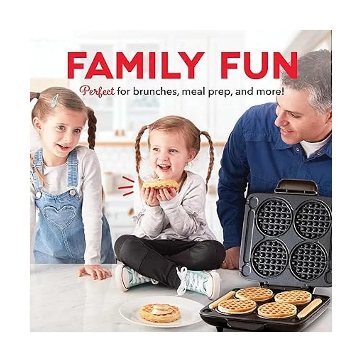 DASH Mini máquina de gofres múltiples cuatro mini_3