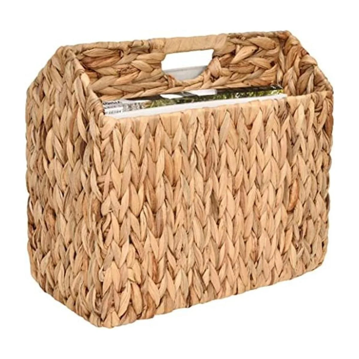StorageWorks Soporte para revistas tejido a mano cesta de
