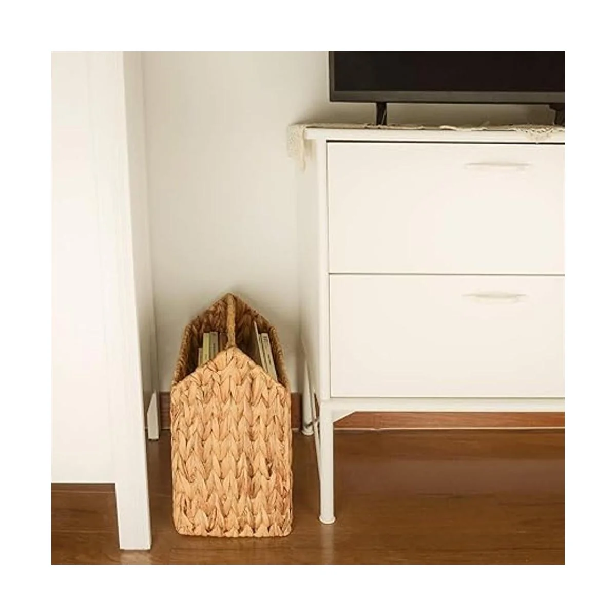 StorageWorks Soporte para revistas tejido a mano cesta de