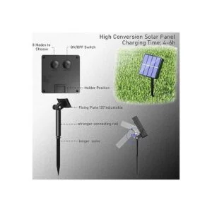 Cuerda de luces solares LED impermeables para exteriores_5