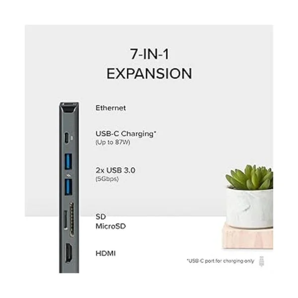 Plugable Adaptador multipuerto USB C 7 en 1 con Ethernet_2