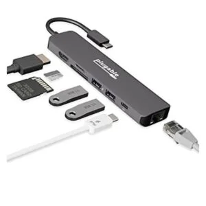 Plugable Adaptador multipuerto USB C 7 en 1 con Ethernet_1