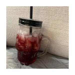 TOPZEA Paquete de 6 tarros de vidrio Mason con asa tazas