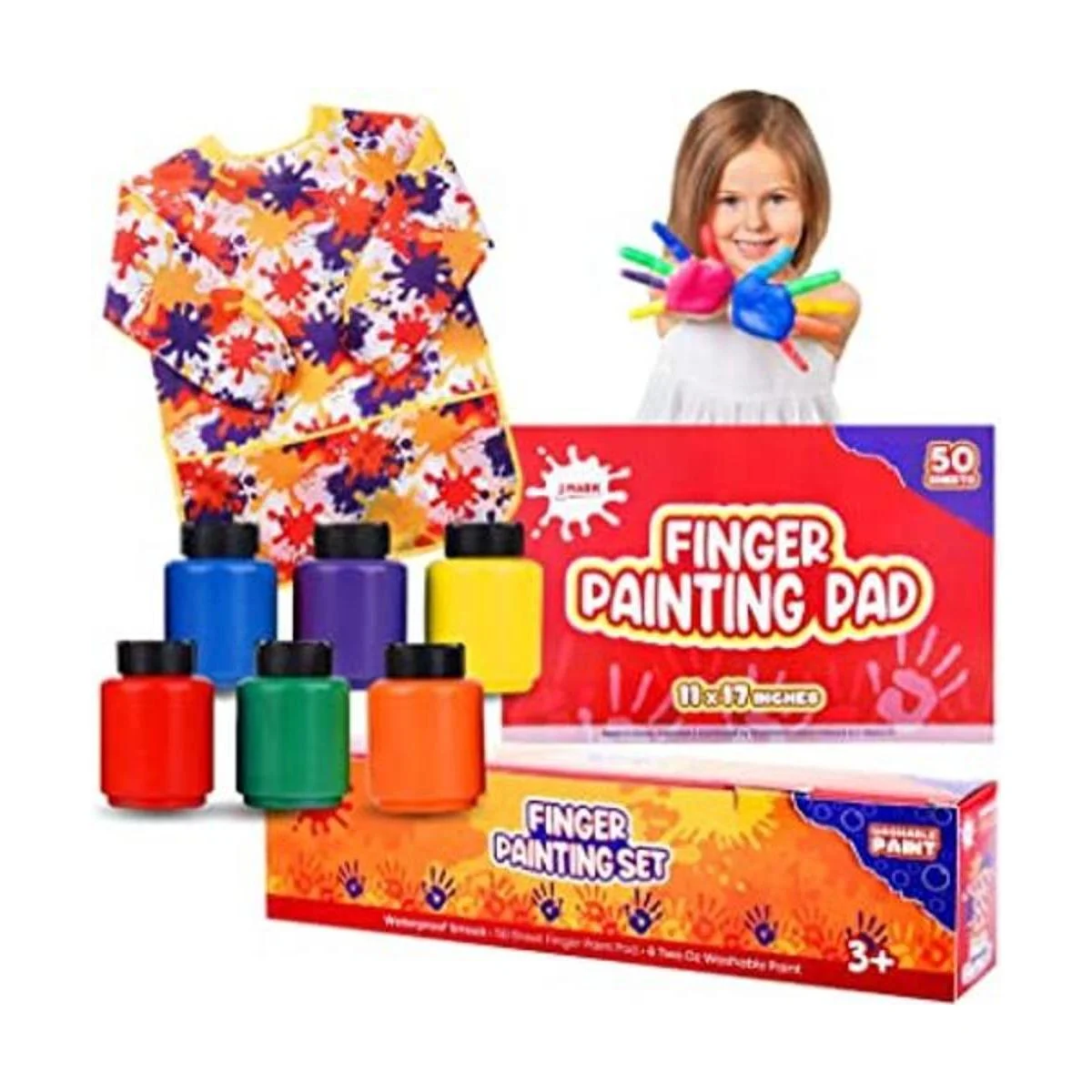 Juego de pintura lavable para dedos para niños Juego de_1