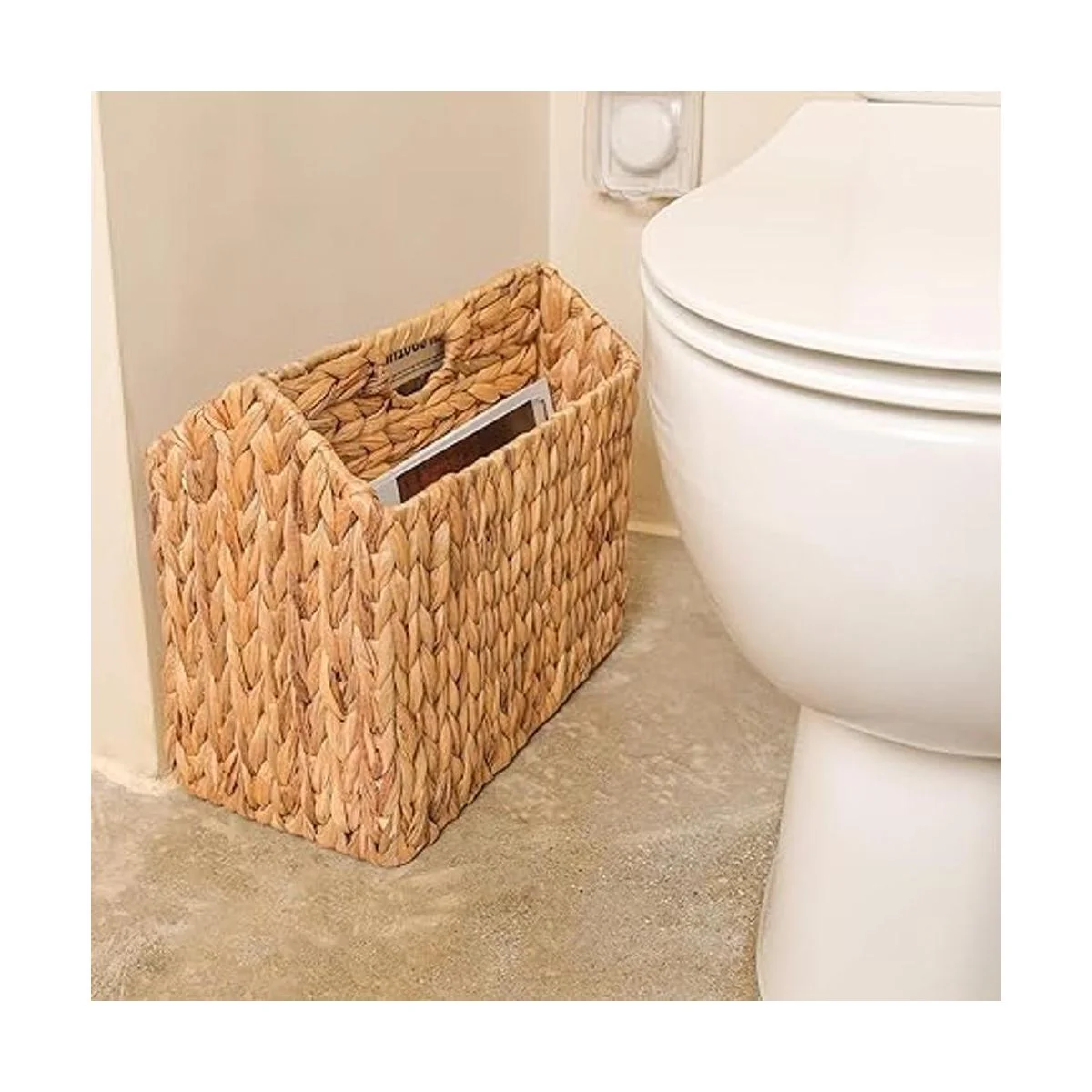 StorageWorks Soporte para revistas tejido a mano cesta de