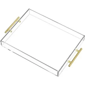 HIIMIEI Bandeja acrílica para servir de 12 x 16 pulgadas
