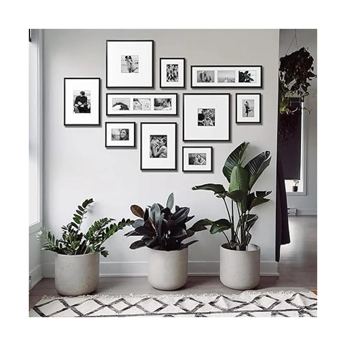 ArtbyHannah Juego de 10 marcos de pared grandes en blanco_4