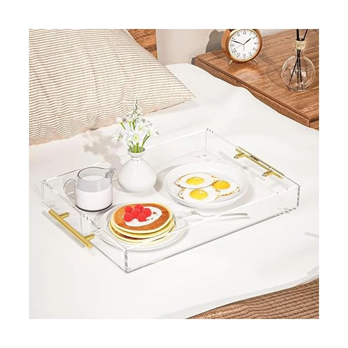 HIIMIEI Bandeja acrílica para servir de 12 x 16 pulgadas