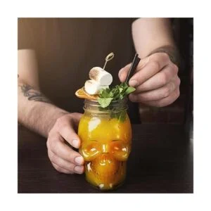 TOPZEA Paquete de 6 tazas Mason Tarros vaso de cristal de