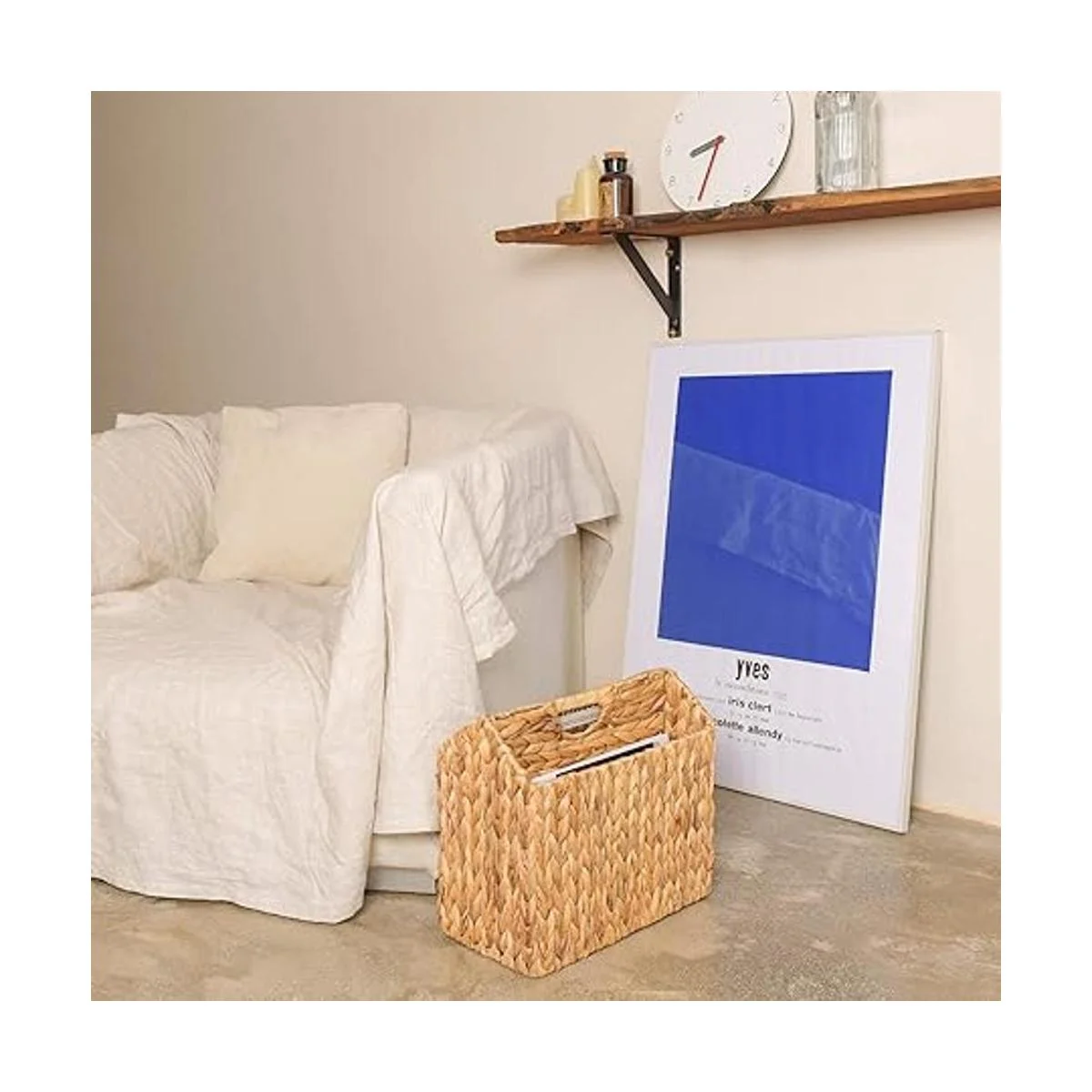 StorageWorks Soporte para revistas tejido a mano cesta de