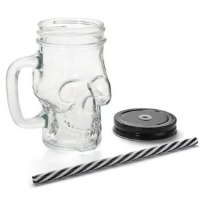 TOPZEA Paquete de 6 tarros de vidrio Mason con asa tazas