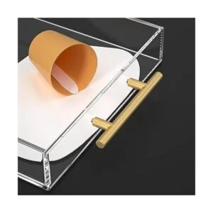 HIIMIEI Bandeja acrílica para servir de 12 x 16 pulgadas