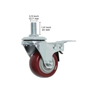 Finnhomy Ruedas giratorias giratorias de 2 pulgadas_3