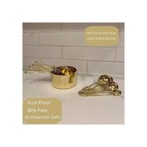 Juego de tazas y cucharas medidoras 8 piezas de tazas