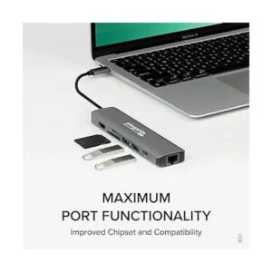 Plugable Adaptador multipuerto USB C 7 en 1 con Ethernet_6