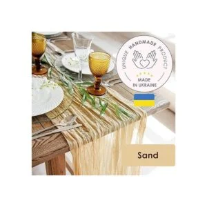 Magic Moment Camino de mesa de gasa estilo rústico y_2