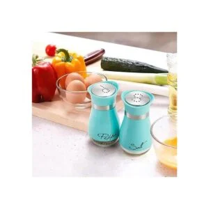 Tebery Juego de salero y pimentero 4 onzas color azul