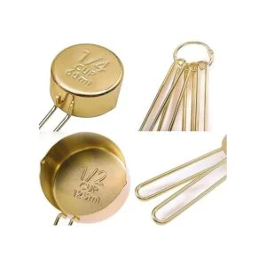 Juego de tazas y cucharas medidoras 8 piezas de tazas