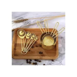 Juego de tazas y cucharas medidoras 8 piezas de tazas