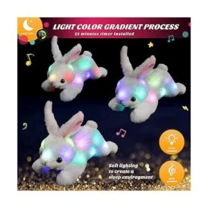 SpecialYou Juguete de peluche de conejo con luces_4