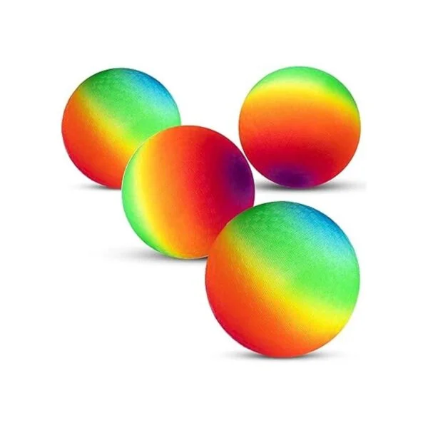 Bedwina Bolas de juego arcoíris 8.5 pulgadas paquete de_6