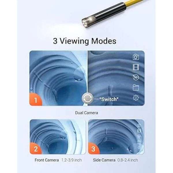 DEPSTECH Endoscopio inalámbrico de doble lente con 7_3