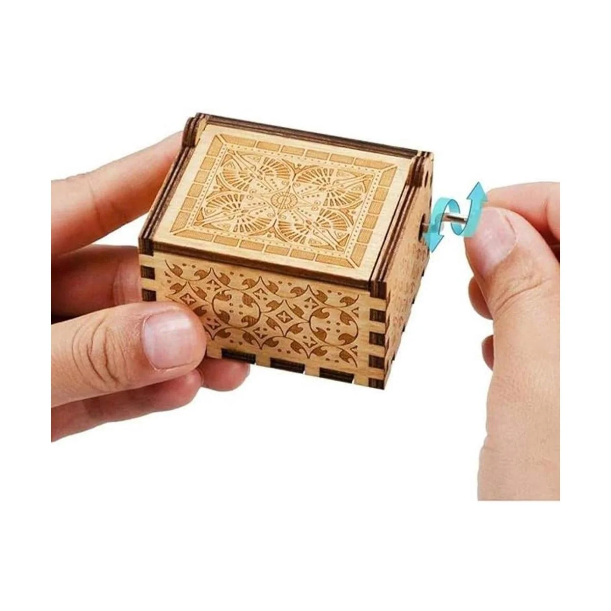 Caja de música de la Bella y la Bestia regalo de madera_3