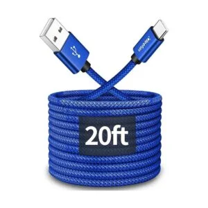 CLEEFUN Cable USB tipo C extra largo de 20 pies cable USB_1