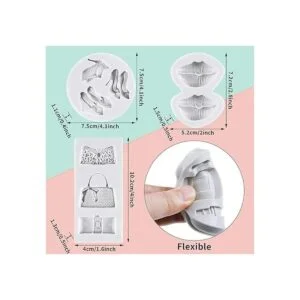 7 piezas de maquillaje temático silicona moldes beso labio