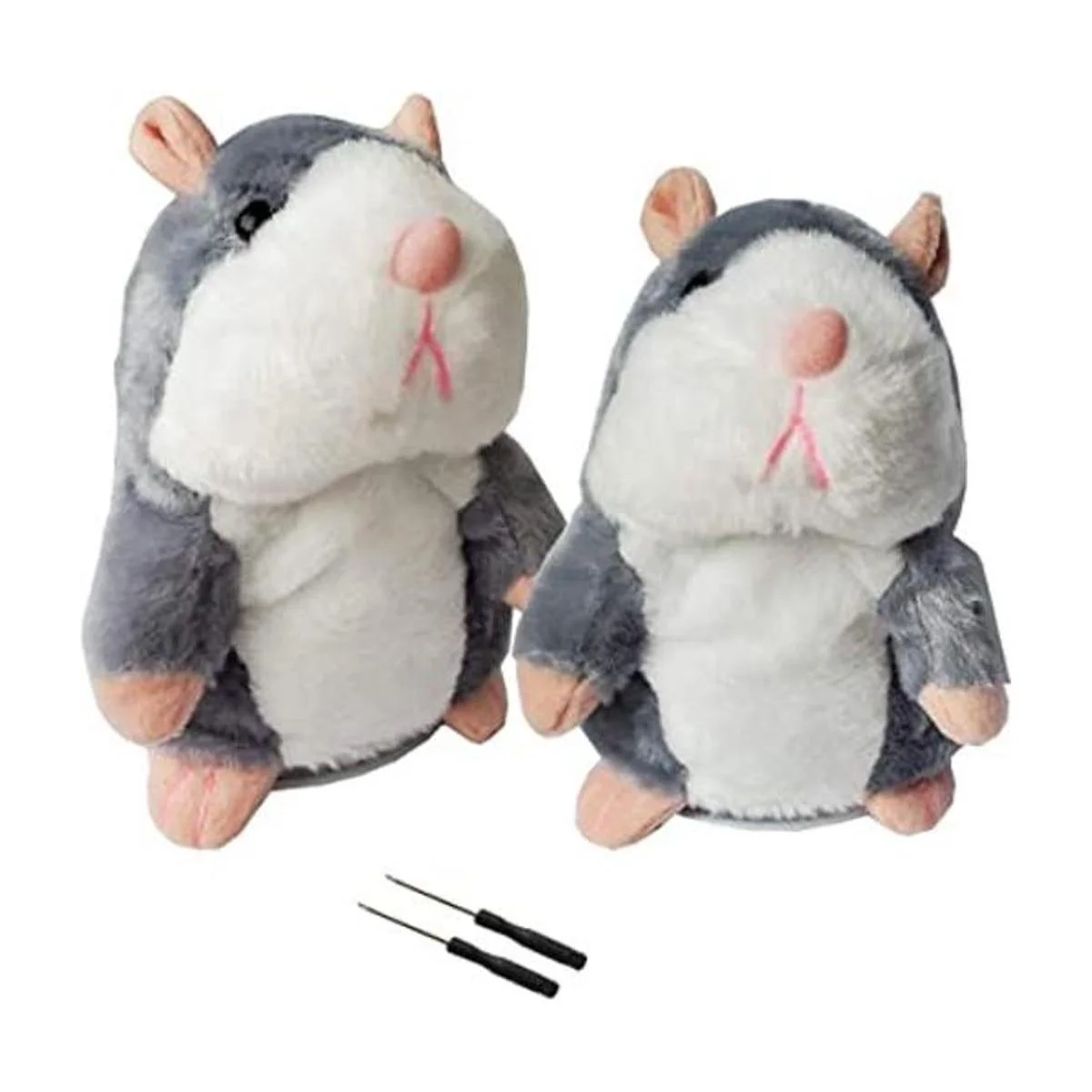 2 unidades de juguete para hámster gris para hablar con_1