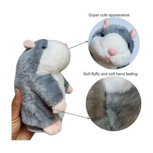 2 unidades de juguete para hámster gris para hablar con_4