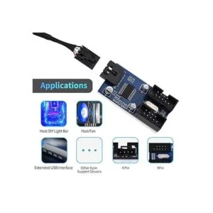 Electop Cable divisor USB 2 en 1 de 9 pines conector USB_3