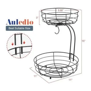 Cesta de almacenamiento con colgador para plátanos