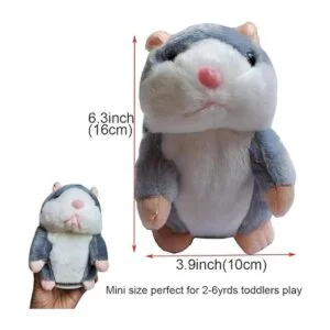 2 unidades de juguete para hámster gris para hablar con_5