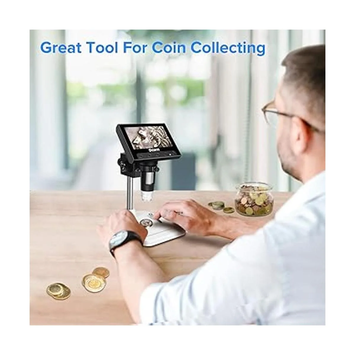 Microscopio de moneda microscopio digital LCD Dcorn de_2