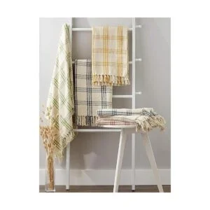 DII Modern Farmhouse Plaid Collection Manta de algodón_6