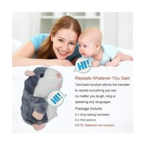 2 unidades de juguete para hámster gris para hablar con_2