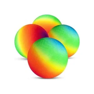 Bedwina Bolas de juego arcoíris 8.5 pulgadas paquete de_4