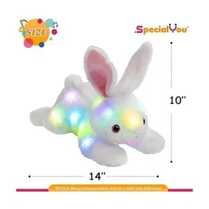 SpecialYou Juguete de peluche de conejo con luces_2