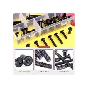 Hilitchi Juego de 84 tornillos de cabeza avellanada M6