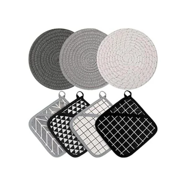 7 soportes cuadrados para ollas lavables resistentes al