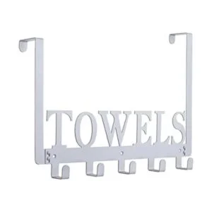 Toallero de ganchos para colgar sobre la puerta para_1