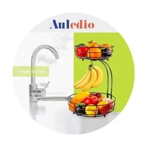 Cesta de almacenamiento con colgador para plátanos