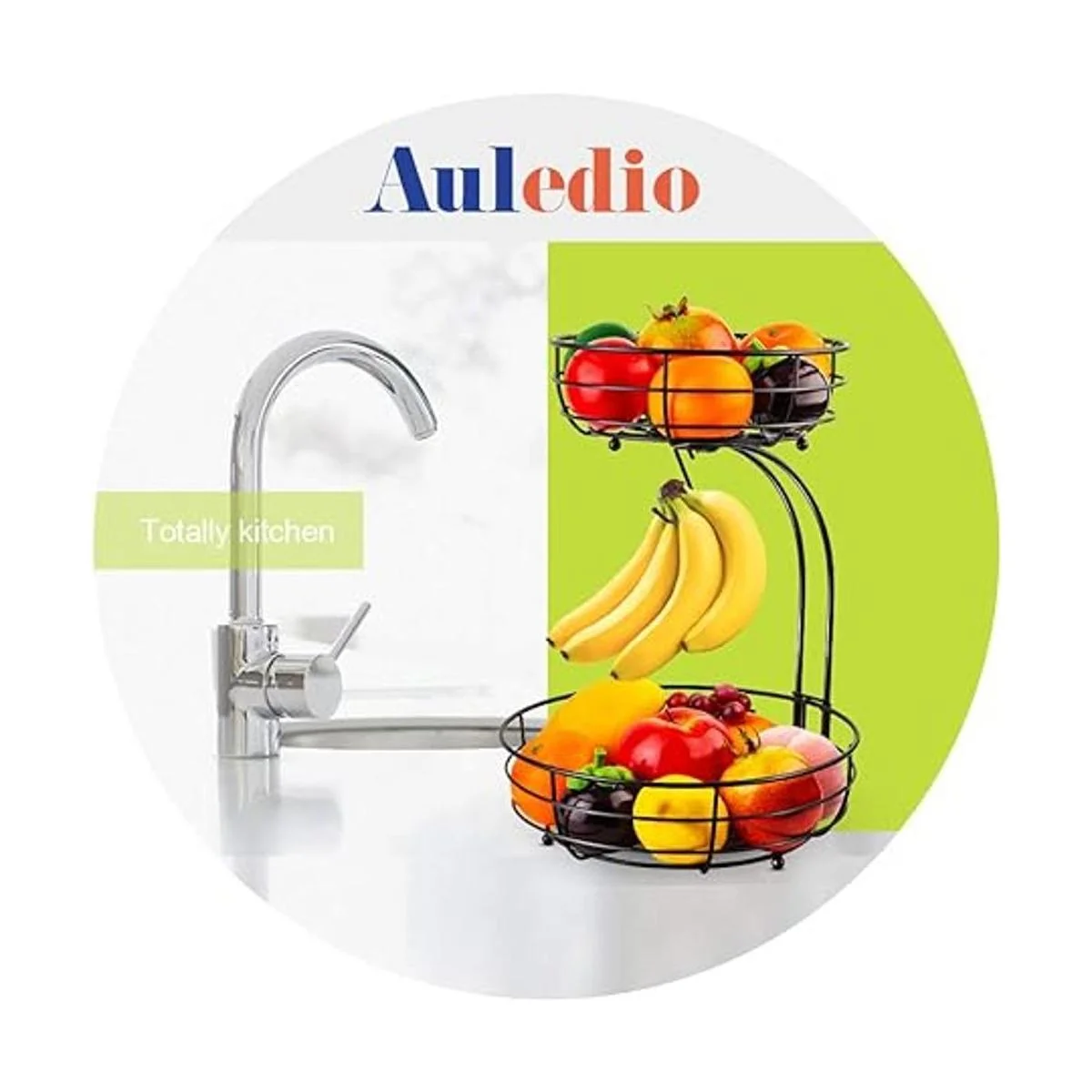 Cesta de almacenamiento con colgador para plátanos